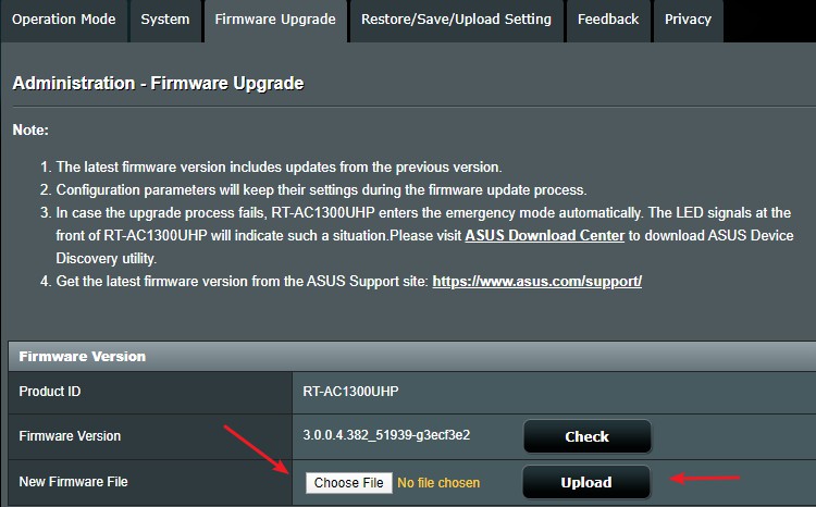   Asus Firmware Update 