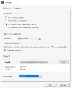   RUSVPN Desktop Settings 