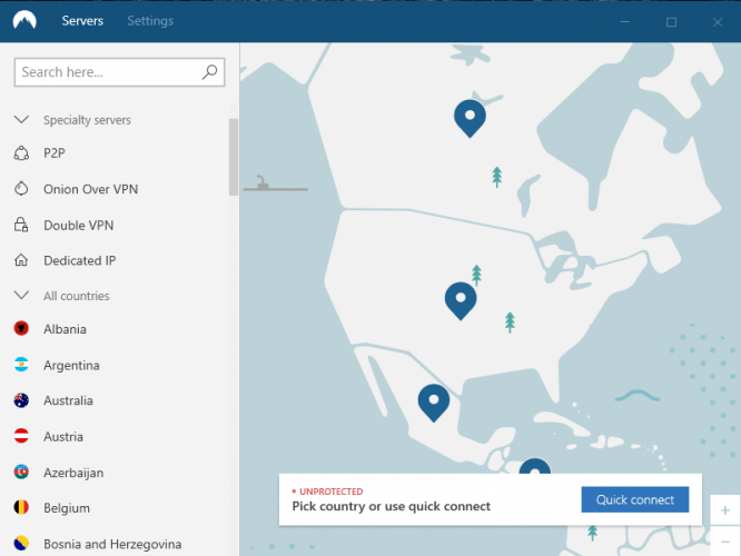   Client NordVPN 