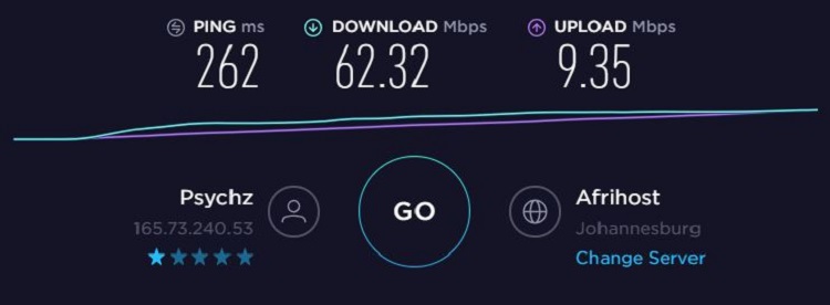   تست سرعت ExpressVPN SA 