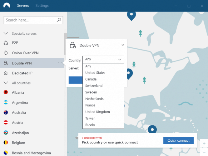   سرور دو VPN NordVPN 